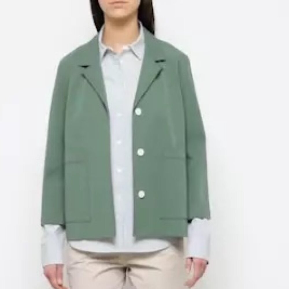 LAFAYETTE 148 stretch jacket utility spring workwear layering comfort luxury LG